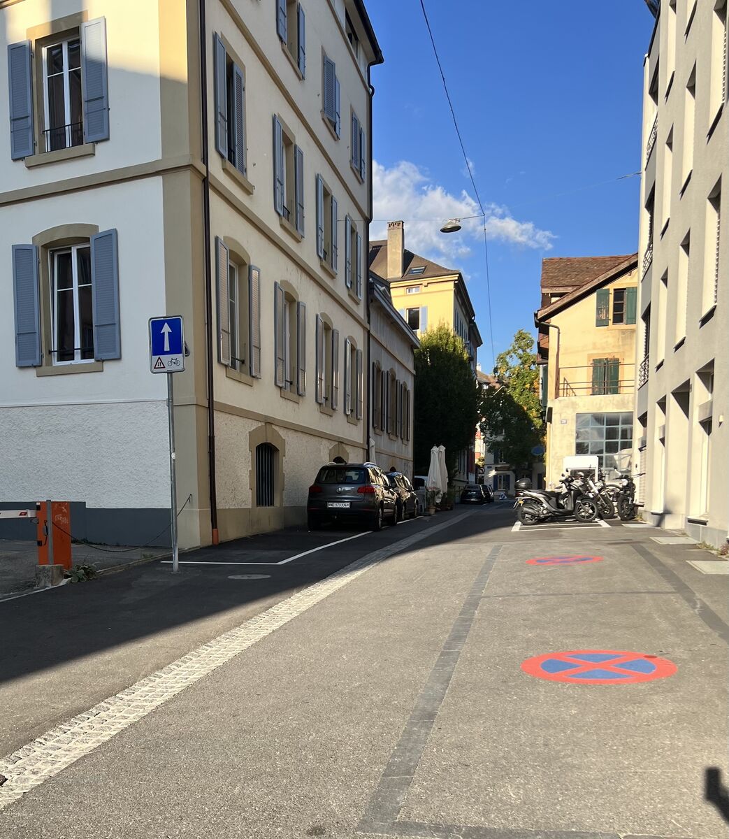 La rue du Tertre à Neuchâtel